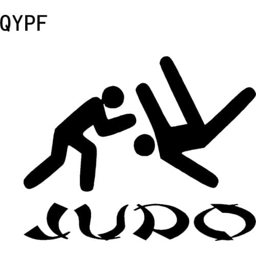 QYPF 13.5*10.7CM Unique Decor Judo Graphic Car Sticker Reflective Silhouette Vinyl Accessories C16-0363