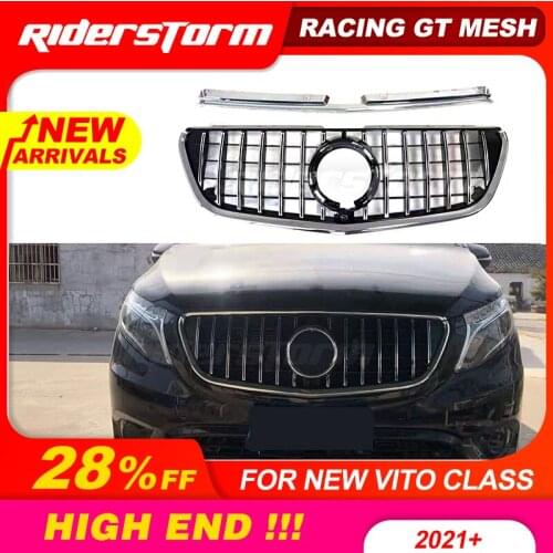 Racing Gt r Grille For Mercede Vito Gt Grille 2021+ W447 Gt Grille Vito Grille Year 2020+ For Bens Vito Front Bumper Mesh