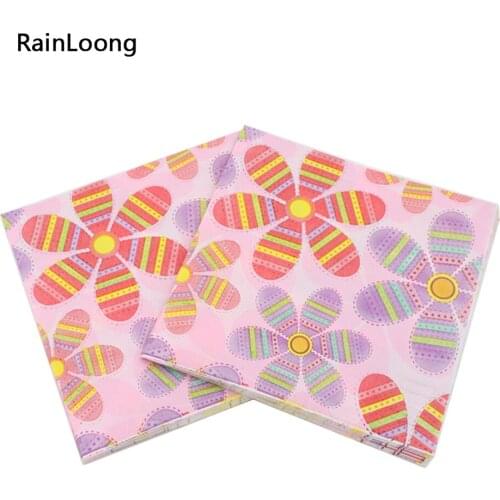 [RainLoong] Pink Paper Napkin Flower Para Festas & Party Supply Decoration Tissue Guardanapo Servilleta 33*33cm 1 pack