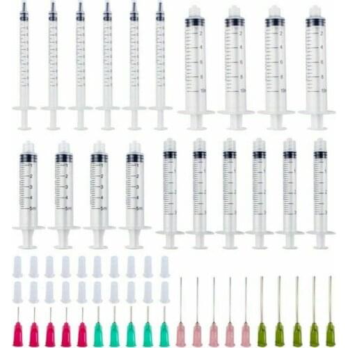 20Pcs Syringes with 20pcs 14G-25G Blunt Tip Needles and Caps For Industrial Dispensing Syringe
