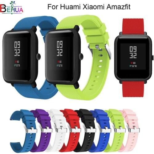 20mm sport silicone watch band strap For Huami xiaomi Amazfit youth Bit smart watch For Samsung S2 replacement 20mm watchband