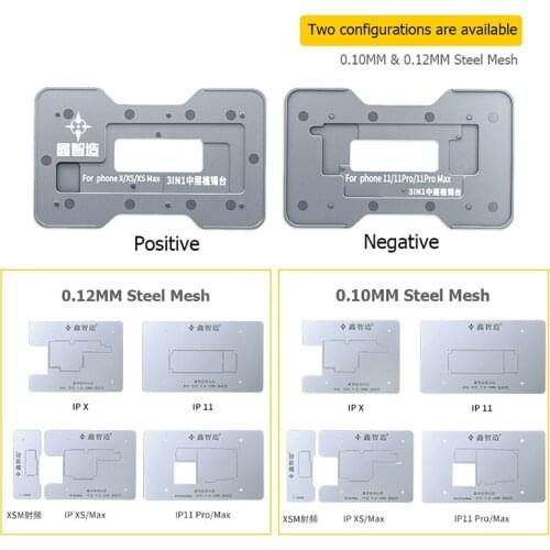 Middle Frame Reballing Platform for iPhone x xs Max 11 11pro max Motherboard Stencil Tin Planting