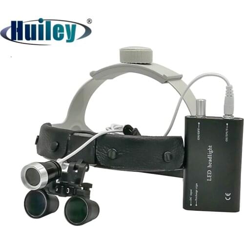 2.5X/3.5X Dental Surgical Loupe Magnifier Optical Dentist Binocular Magnifying Surgery Loupe with LED Light