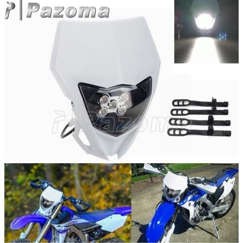 Dirt Bike LED Fairing Hi/Lo Beam Motocross Headlamp Headlight for Yamaha YZ WR XT TW TT-R Dual Sport Supermoto Enduro LED Light