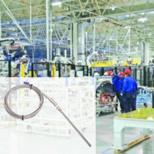 3m/10ft K type Thermocouple 100mm Probe Stainless Steel High Temperature Sensor