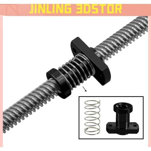 3D Printer Z Axis Trapezoid Motor Screw Nuts T8 Nut POM Nut Lead 8mm Pitch 2mm For Creality CR10 CR-10S Ender-3 Lead Screw