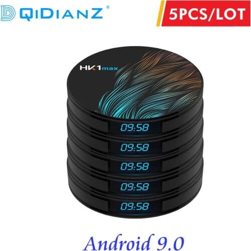 5Pcs HK1MAX Smart TV Box Android 9 RK3318 Quad-Core 64 Bit Set-Top Box KD Player 4K 1080P Full Hd Media Player