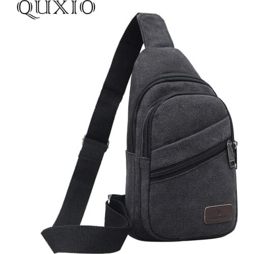 Vintage Canvas Chest Bags For Men 2019 Summer New Male Sling Bag High Quality Mens Crossbody Bags Travel Messengers Bag PJL089
