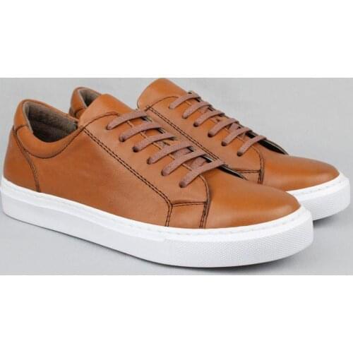 CZ London Women Brown Genuine Leather Sport Sole Sneaker