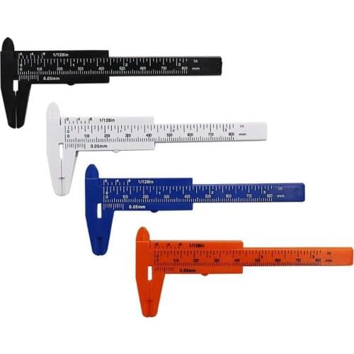 0-80MM Mini Caliper Plastic Sliding Vernier Caliper Gauge Student DIY Measure Tool