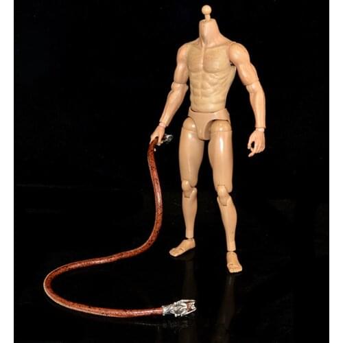 1:6 Scale Soldier Weapon Odd Door Hidden Weapon Soft Weapon Leather Long Whip Dragon Head Whip 12-inch Action Figure Scene Prop