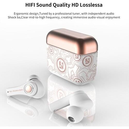 10pcs TS-100 Wireless Earphones TWS Bluetooth 5.0 Mini Earbuds Stereo Bass Noise Cancelling Sports Waterproof Earbud In Ear