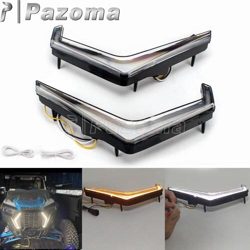 1Pair 12V UTV Turn Signal LED Front Signature Lights for Poalris RZR XP TURBO/4 TURBO/RZR XP 1000/4 1000/RZR Turbo S 2018-2020