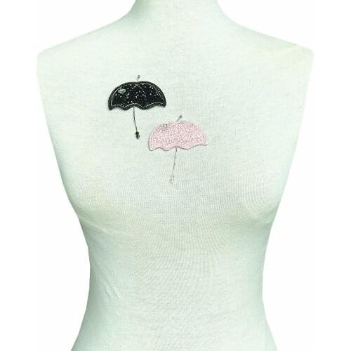 5pc Umbrella Patch On Clothes Sew On Beaded Patches for Clothing Parches Stickers Sewing Applique AC1579