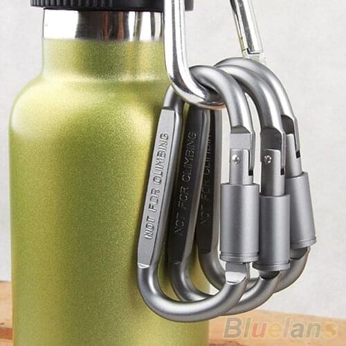 75% Discounts Hot! 5Pcs Aluminum Alloy Carabiner D-Ring Key Chain Keychain Clip Hook Outdoor Buckle