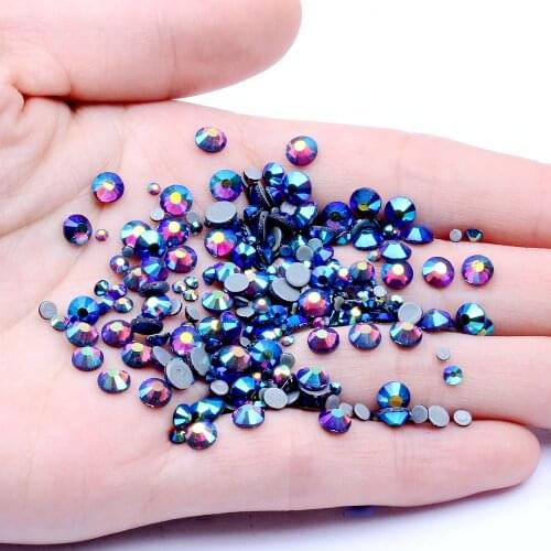Diamonds Appliques Clothes Shoes Dresses Supplies Amethyst AB Color Hotfix Rhinestones Glue Backing Iron On Strass