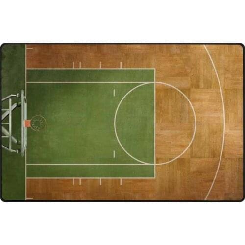 Basketball Court Area Rug Door Mat for Living Room Bedroom Kitchen Decorative