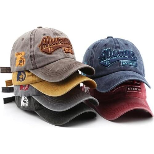 New Make Old Letters Embroidery Baseball Cap Unisex Spring Summer Brand Snapback Cotton Hats For Women Men Peaked Cap