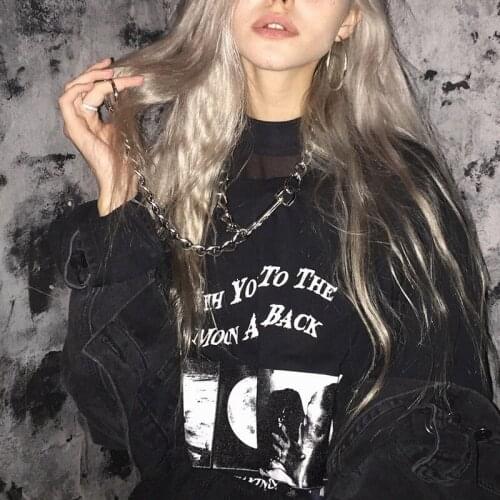 Cosplay Punk Gothic Heavy Duty Rock Men Women Unisex Long Chains Choker Metal Links Collar Necklace