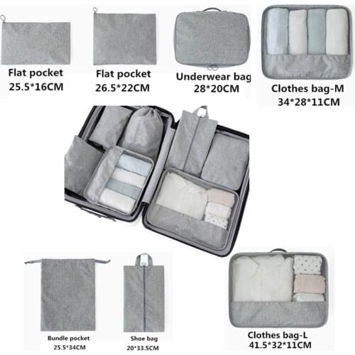 3 Set/Lot New travel luggage waterproof storage bag 7 pieces of a set