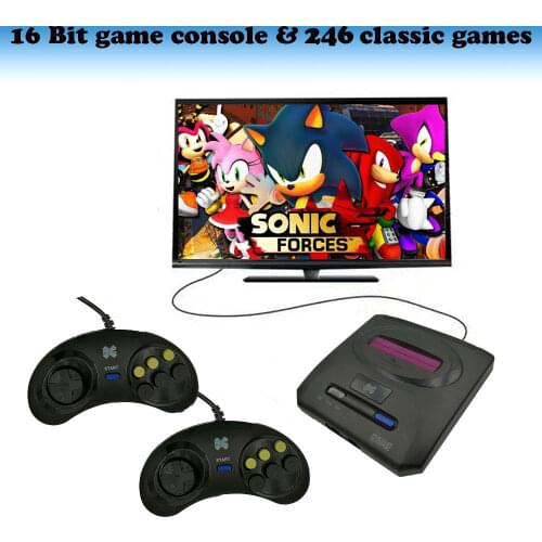 Mini TV Games Console Retro 16 Bit for SEGA Player Video Game Built-In 246 Classic Games Arcade Gaming Player Christmas Gift