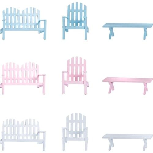 Exquisite 1:12 Scale Dollhouse Furniture BJD Doll Bench Model Street Decor