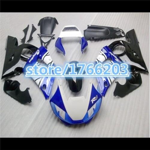 Fairing kit for YZFR6 98-02 YZF-R6 98 99 00 02 blue white black YZF R6 1998 1999 2000 2002 body kit BBF