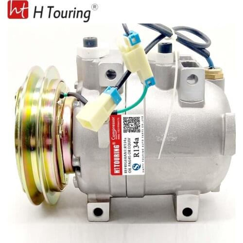 Dkv14c air conditioner compressor for Hitachi Hyundai excavator R225-7 A5000-674-00-1 11N690040 11N6-90040 11N892040 50000674001