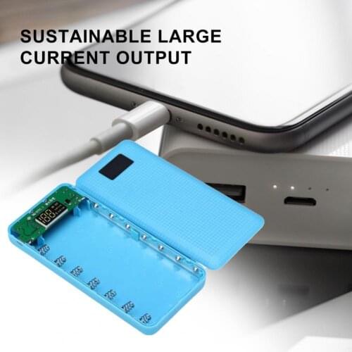 ABS 7x18650 Power Bank DIY Shell Protector Case Cover 20000MAh 2A LED Display Screen Powerbank Case Shell Sleeve Cover