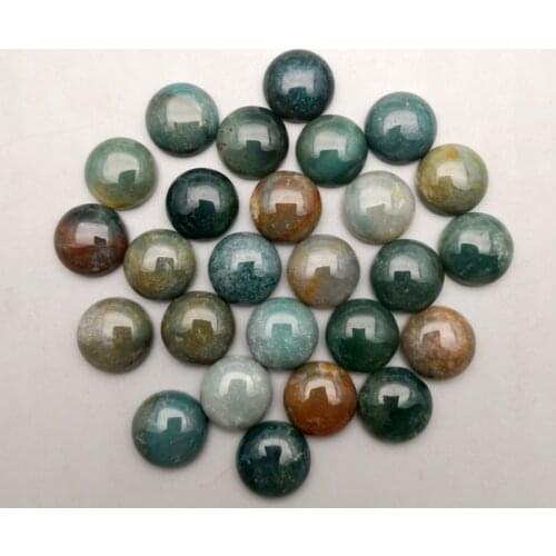 Good quality 50Pcs/lot India onyx natural stone round 12mm cabochon bead for jewelry fashion Ring Necklace Earrings accessories