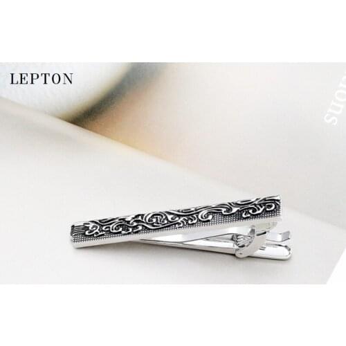 Hot Vintage Totem Tie Clips For Mens Lepton Metal Sea wave Design Tie Bar Business Wedding Tie Clip With Gift Box Drop Shipping