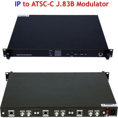 Ip to ATSC-C Modulator QAM IPQAM IP input to 12 RF ATSC J.83B Out 1U Rack ATSC modulator 3 RF 12 Frequency Output SKD1809