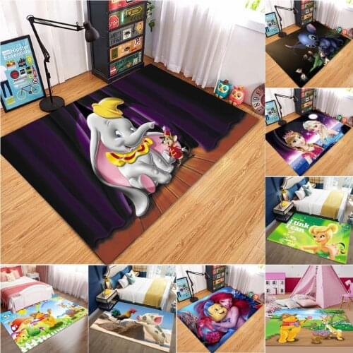 Cartoon Dumbo Floor Mat Carpet Disney Anime Winnie the Pooh Living Room Bathroom Bedroom Hotel Door Carpet Home Decorations