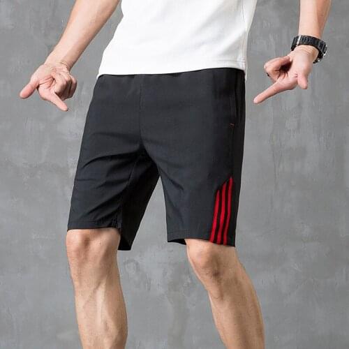 Mens Summer Korean Version Fast-drying Elastic Five-Point Casual Sport Shorts Beach Pants Running Sports Pants