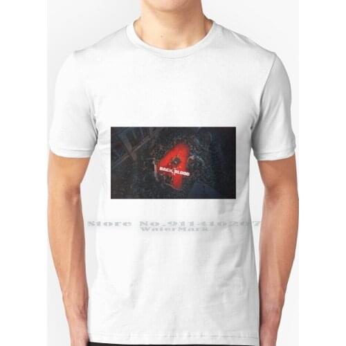 Back 4 Blood T Shirt 100% Pure Cotton Back 4 Blood Left 4 Dead Zombies Zombie Left 4 Dead 2 Dead L4d Horror Valve Hunter Undead