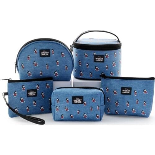 New Disney Mickey Mouse Cute Bag Mummy Travel Cosmetic Bag Disney Purse Bags for Baby Girls Birthday Gift Mickey Mouse Wallets
