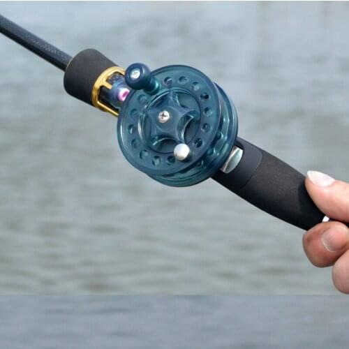2021 New Fly Reel Diameter 60mm Arbor Transparent White/Black Aluminum Fly Fishing Reel Right hand #A