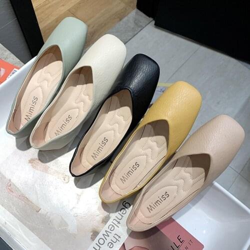 Ladies New Single Shoes Pointed Flat Womens Shoes Casual Shoes Spring European Leisure Work Shoes Soft Zapatos Mujer U19-59