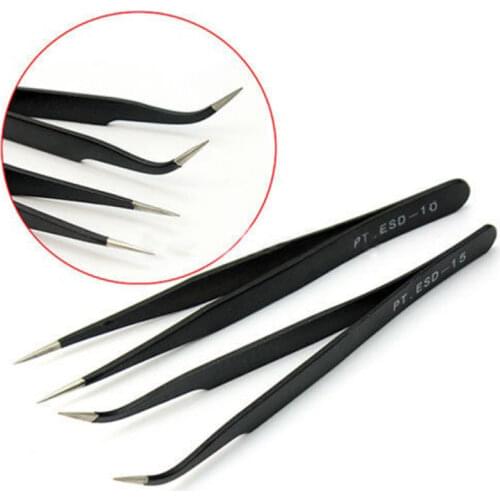 1pcs Eyebrow Tweezers Stainless Steel False Eyelash Extension Clip Makeup Tools Nail Art Rhinestones Gem Nippers Picking Tool