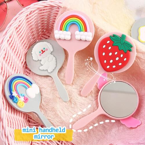 1pcs Korean Desktop Princess Folding Mirror Portable Cartoon Dormitory Paper Mirror cosmetic mirror Make up Tools
