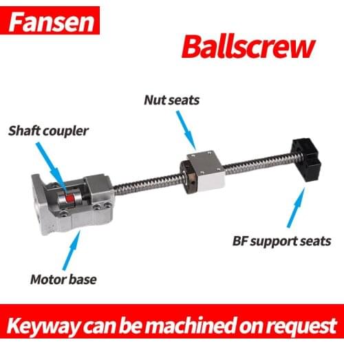 SFU 1605 1204 Aluminum Actuator Linear Module Ballscrew with NGM 42motor NEMA23 HS4128 Stepper Motor Reprap 3Dprinter Coupler