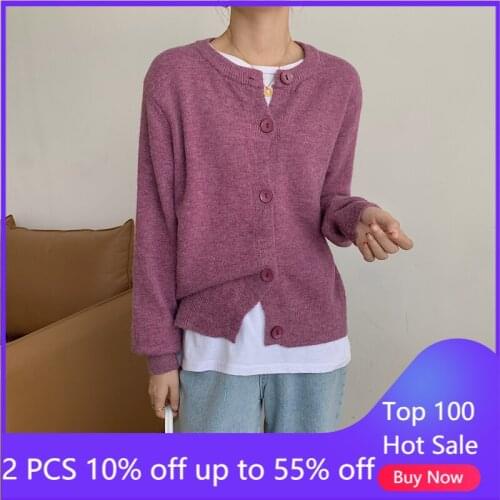 Wool sweater coats for women casual slim autumn winter elegant knitter cardigan female tops 9029