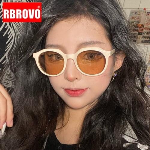 RBROVO Round Sunglasses Women Small Frame Women Sun Glasses Retro Eyewear Brand Designer Sunglasses Women Classic Okulary 2021
