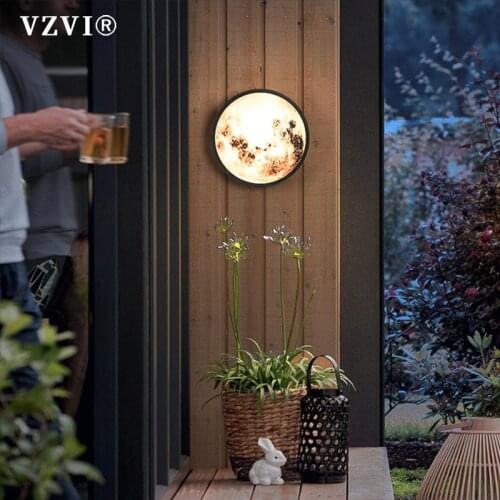 Modern 12W LED Wall Light Outdoor Wall Lamp Sconces Waterproof IP65 Porch Garden Lighting Powerful Yard Street Lamp Moon Light