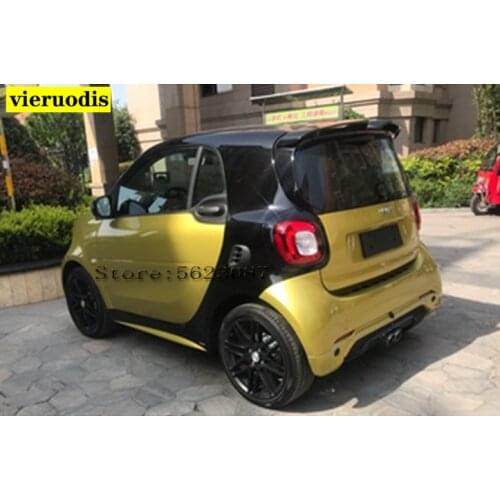 For Smart fortwo 453 Spoiler Carlsson ABS Material Car Rear Wing Primer Color Rear Roof Spoiler For Benz Smart fortwo Spoiler
