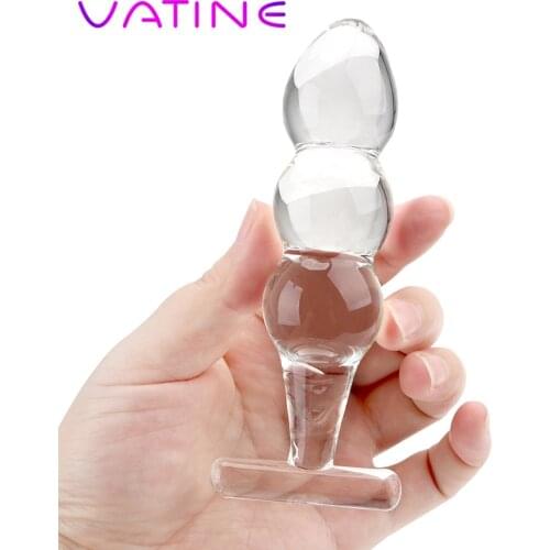 VATINE Crystal Glass Dildos Anal Beads Butt Plug G-spot Prostate Massager Sex Toys For Women Men Erotic Products
