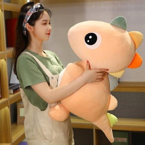 1pc 50/60cm Lovely Colorful Baby Dinosaur Plush Toys Cute Animal Dragon Pillow Fully Stuffed Soft Dolls for Children Girls Gift