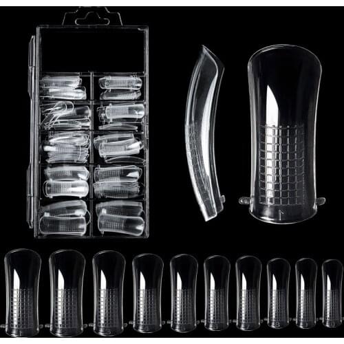 1 Box Quick Building Nail Mold Tips Nail Dual Forms Finger Extension Nail Art UV Extend Gel Nail Extension Tool