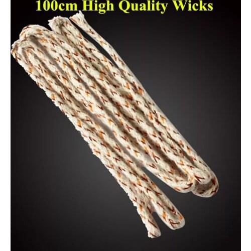 10pcs 39.37" High Quality Cotton Wired Core Replacement Wicks For Kerosene Petrol Lighter Universal Repair DIY Smoking Gadgets