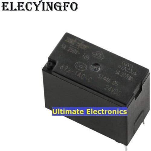 10pcs 892-1AC-C 24vdc 5a 4-pin instead of HF33F-024-HS3 A group of normally open relays